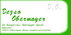 dezso obermayer business card
